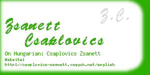 zsanett csaplovics business card